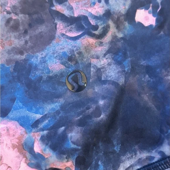 lululemon athletica Blue Navy Pink Patterned Leggings - Picture 4 of 5